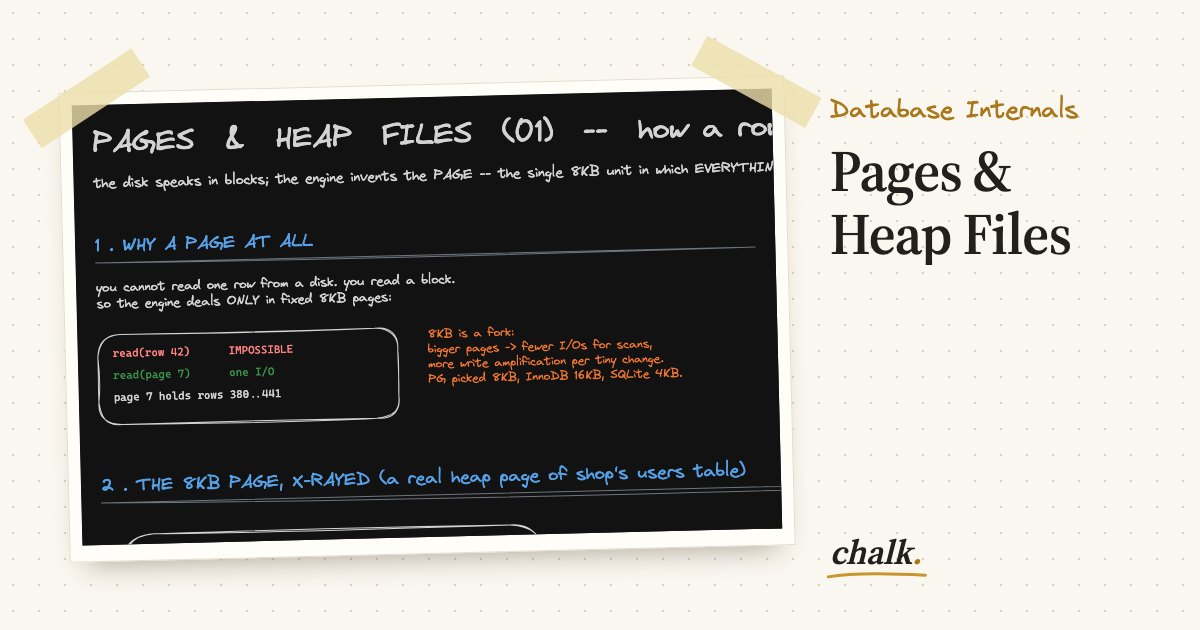 Open the full board: Pages & Heap Files