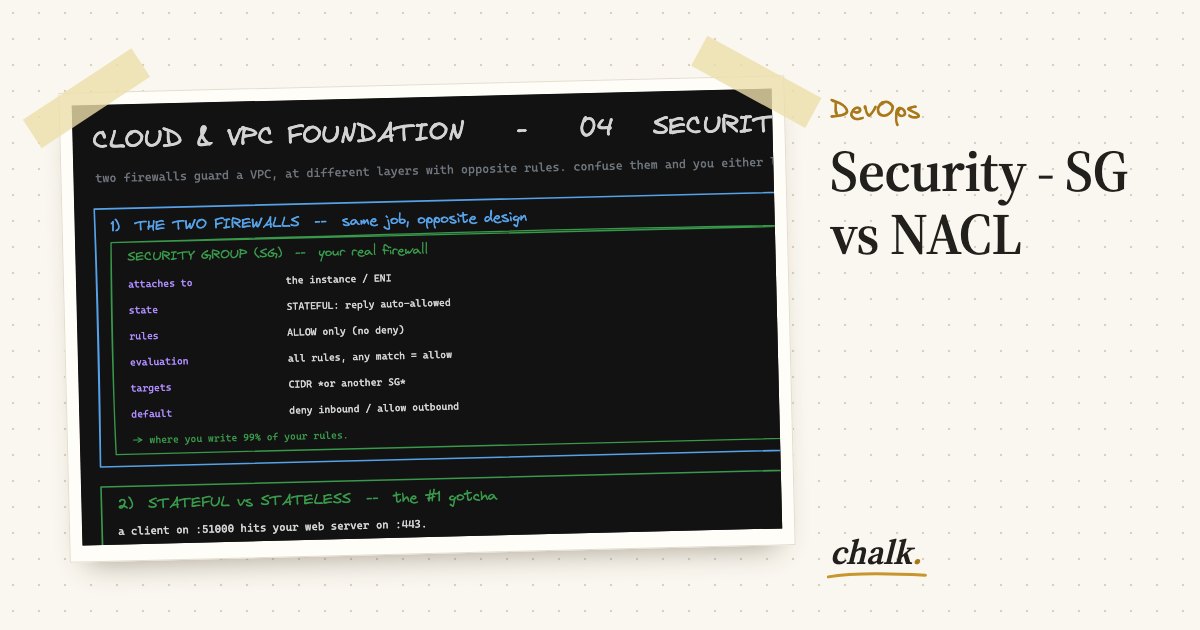 Open the full board: Security - SG vs NACL
