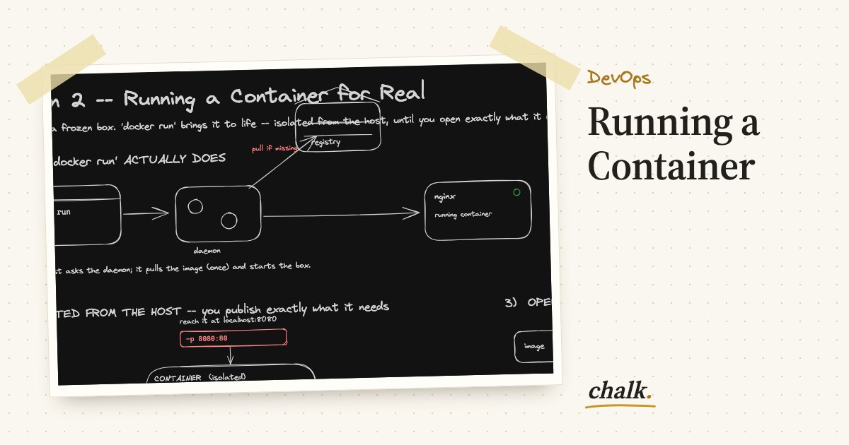 Open the full board: Running a Container