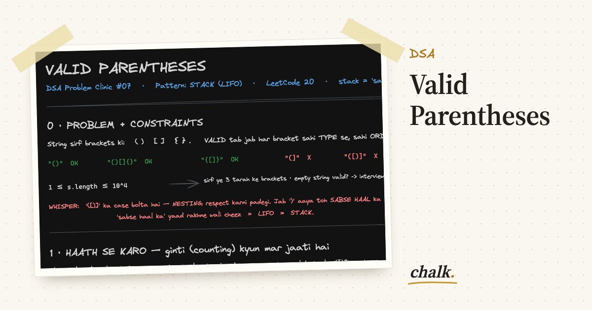 Open the full board: Valid Parentheses