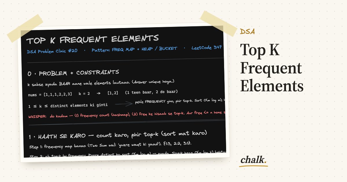 Open the full board: Top K Frequent Elements