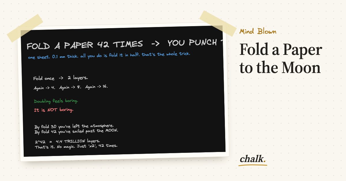 Open the full board: Fold a Paper to the Moon